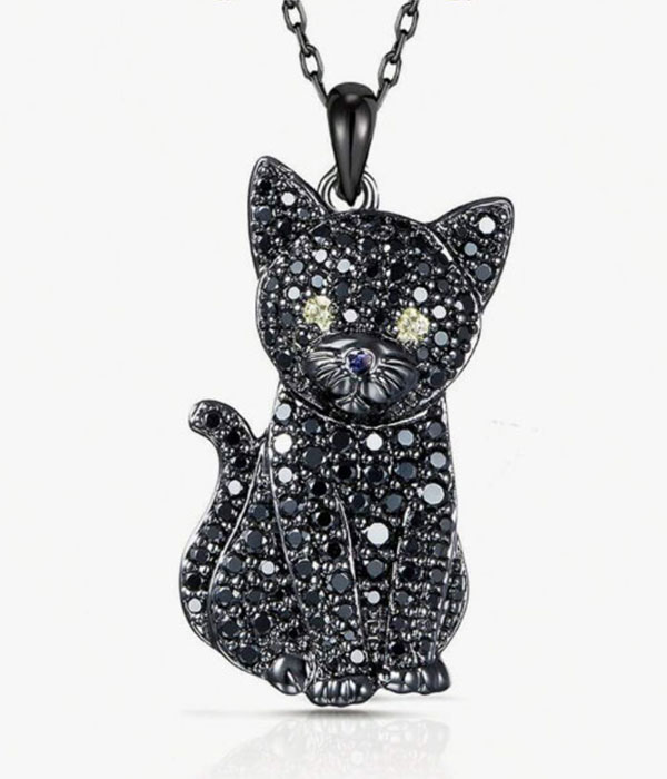Pet lovers theme cat necklace