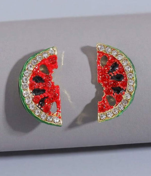 Fruit theme earring - watermelon