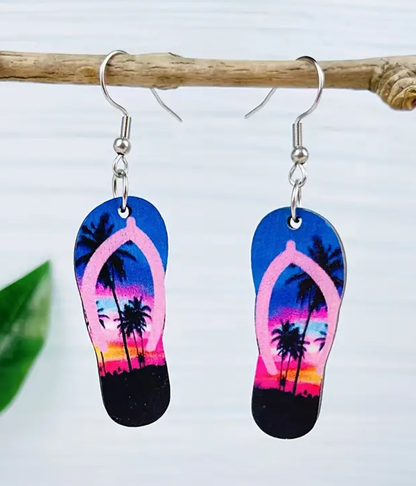 Sunset flipflop earring