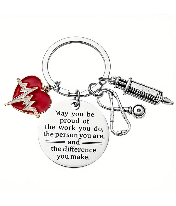 Inspiration message keychain - nurse