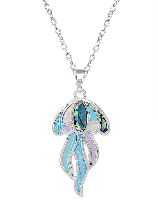 Sealife theme epoxy necklace - jellyfish