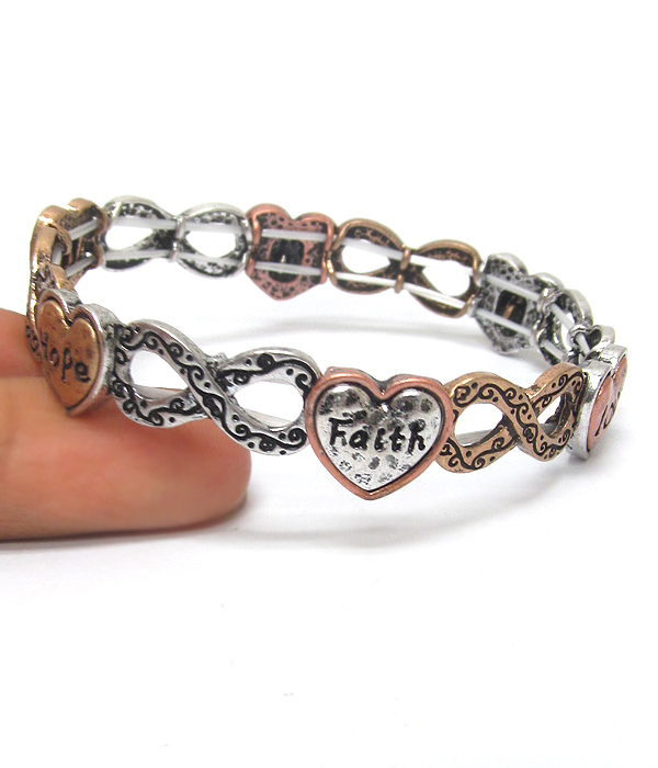 Faith hope love infinity bracelet