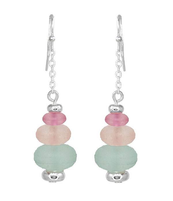 Sealife theme multi seaglass earring