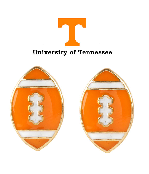 Sport theme  epoxy earring - football