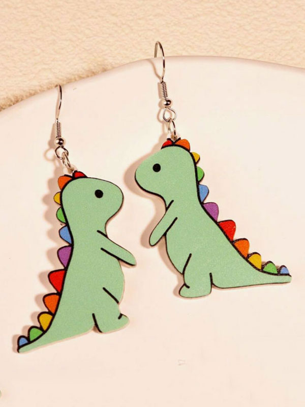 Acrylic dinosaur earring