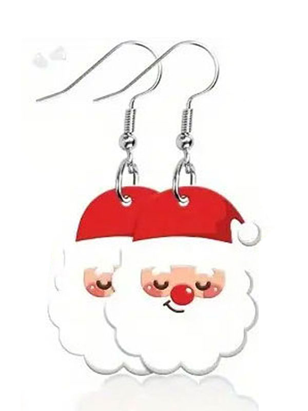Christmas theme acrylic earring - santa