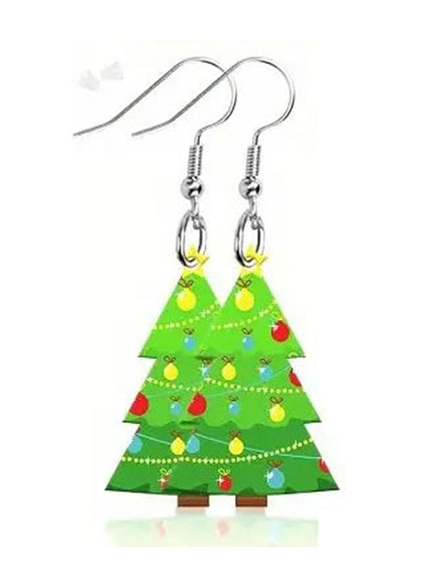 Christmas theme acrylic earring - tree