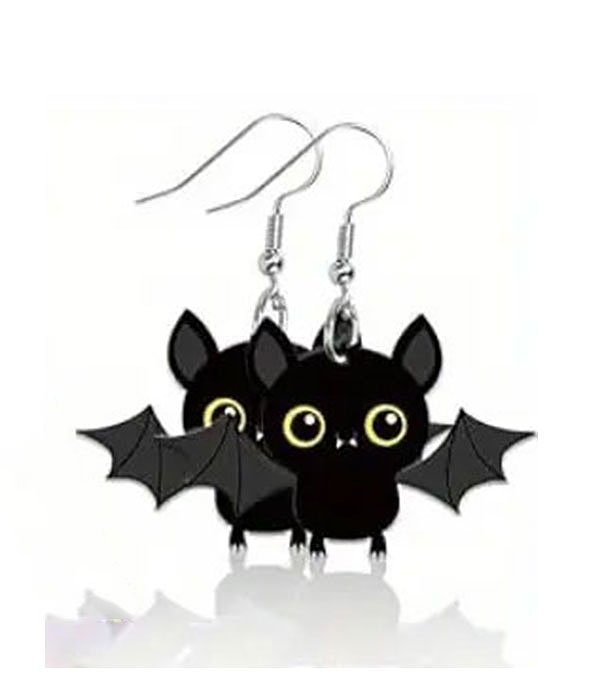 Halloween theme acrylic earring - bat