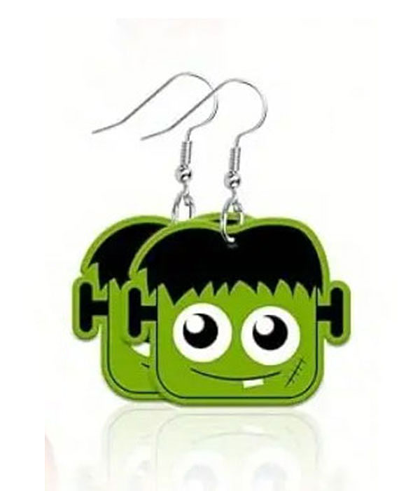 Halloween theme acrylic earring - frankenstein
