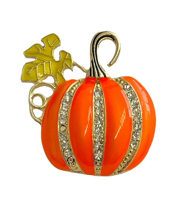 Thanksgiving theme pumpkin brooch or pin