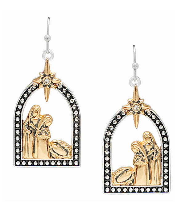 Religious inspiration the nativity of jesus earring