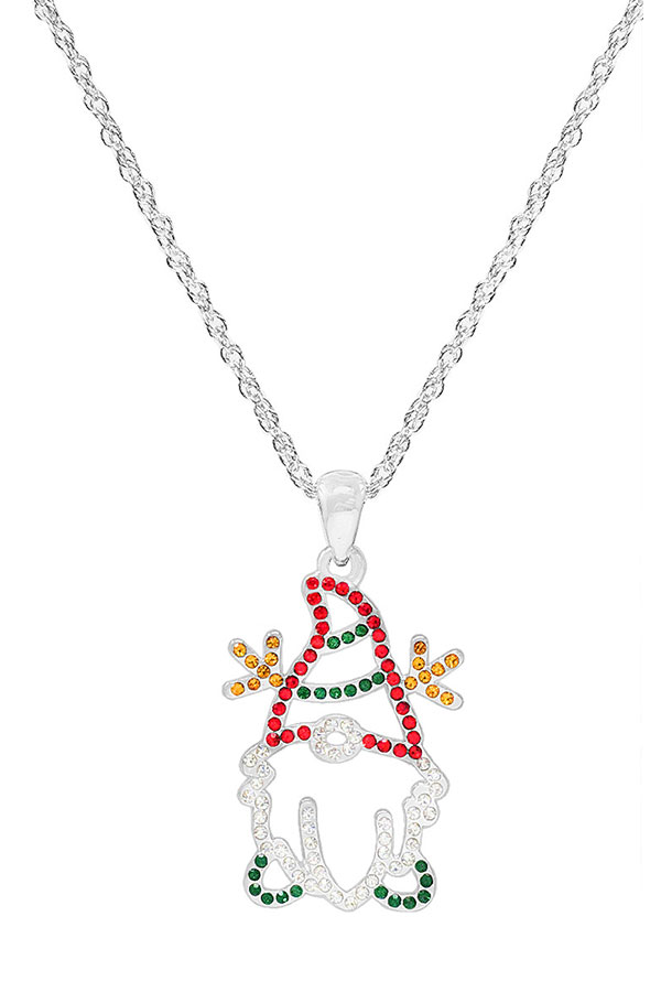 Christmas theme gnome santa necklace