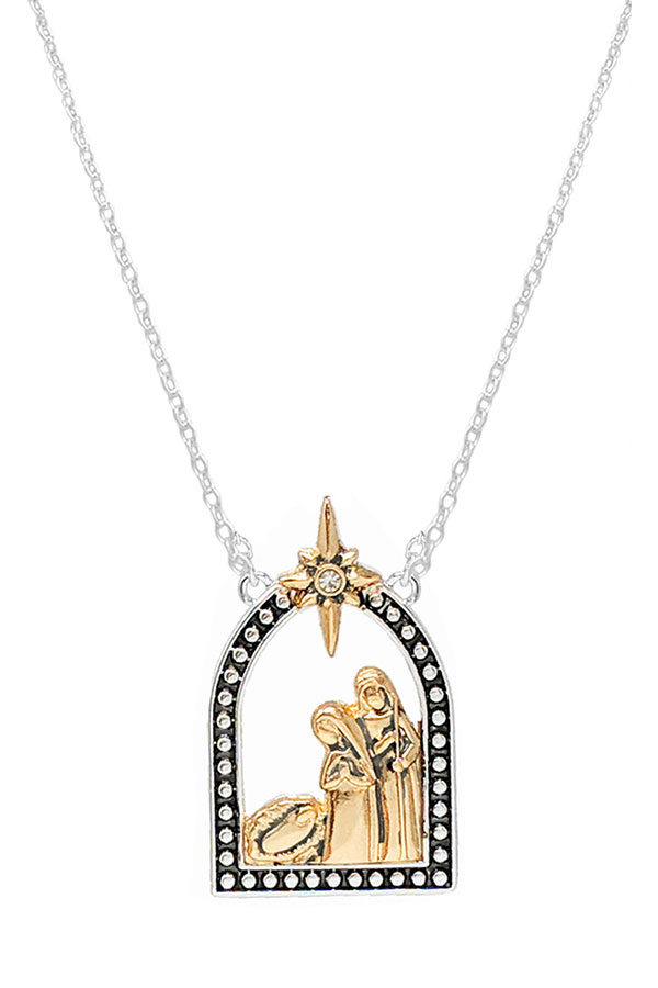Religious inspiration the nativity of jesus necklace