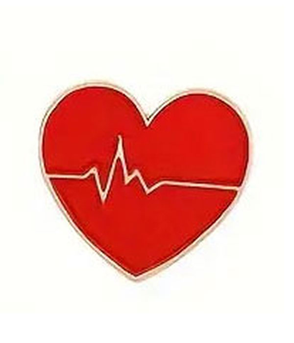 Medical theme brooch - heart beat