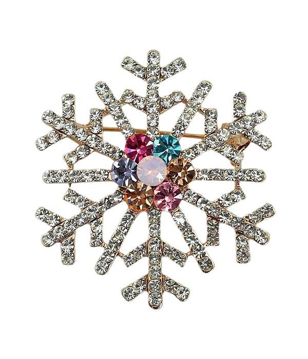 Christmas theme brooch - snowflake