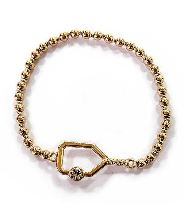 Sport theme stretch bracelet - pickleball