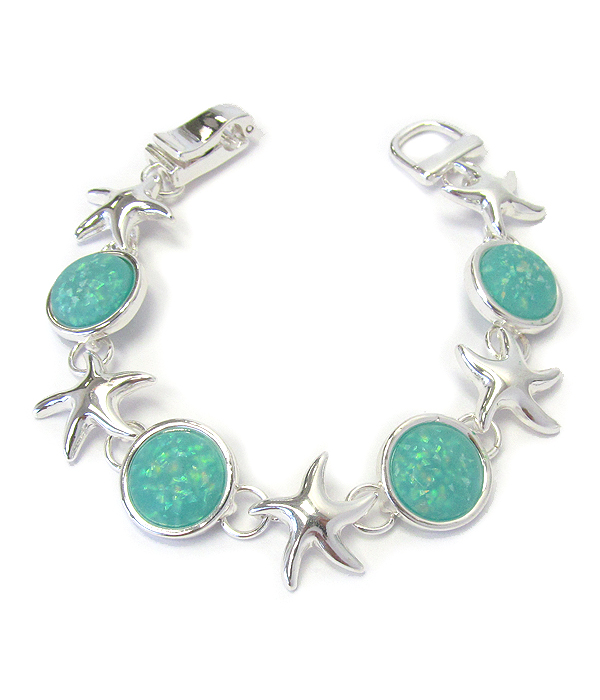 Sealife theme opal magnetic bracelet - starfish
