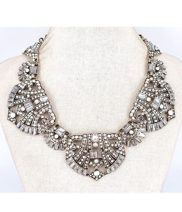 Luxury class victorian style chunky party necklace - choker