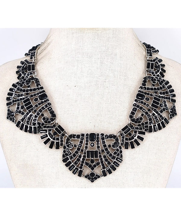 Luxury class victorian style chunky party necklace - choker