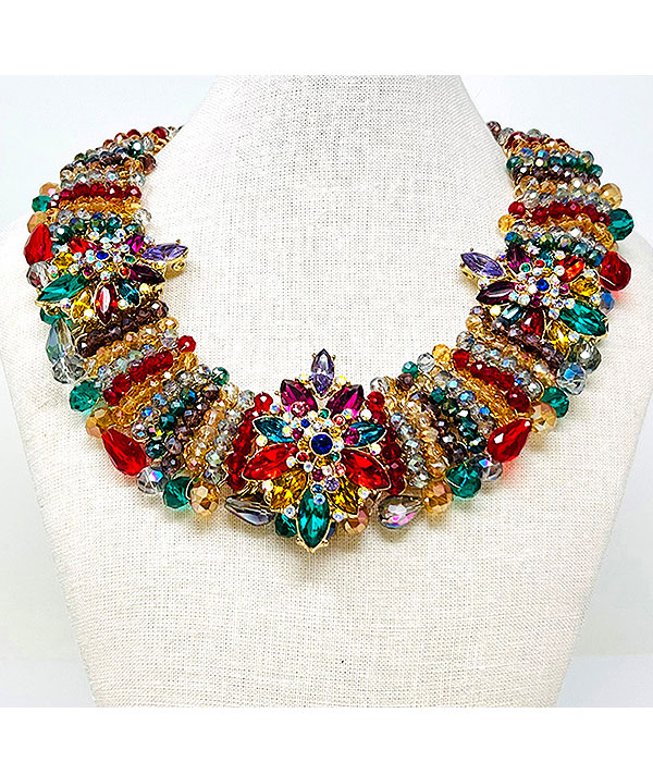 Luxury class victorian style chunky party necklace - choker