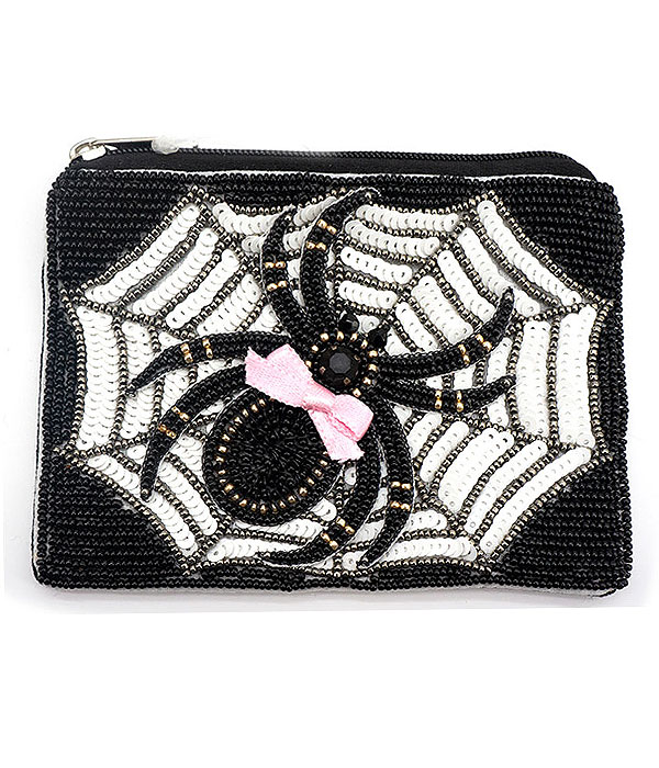 Halloween theme handmade wallet coin purse - spider