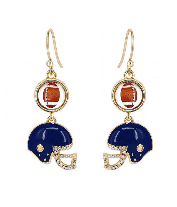 Sport theme dangle earring - football