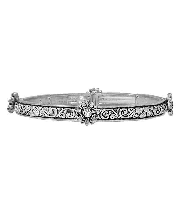 Designer textured stackable stretch bracelet