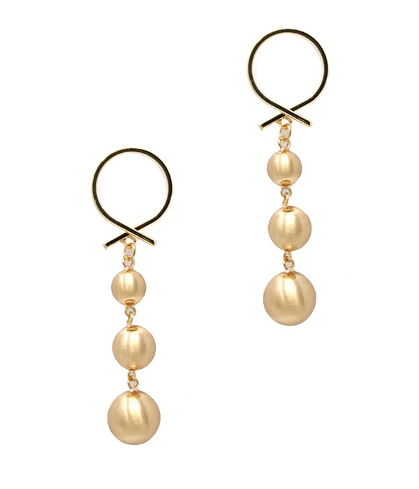 Triple ball drop earring