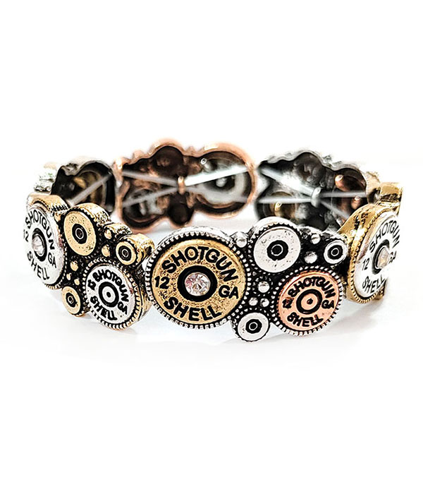 Western theme bullet stretch bracelet