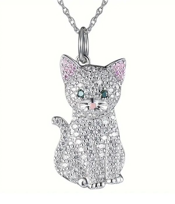 Pet lovers theme cat necklace