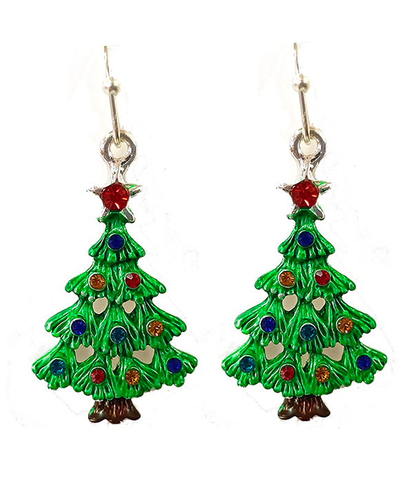 Christmas theme earring - tree