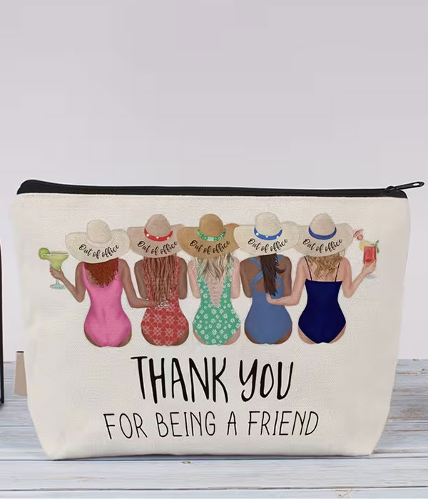 Women friendship cosmetic makeup bag