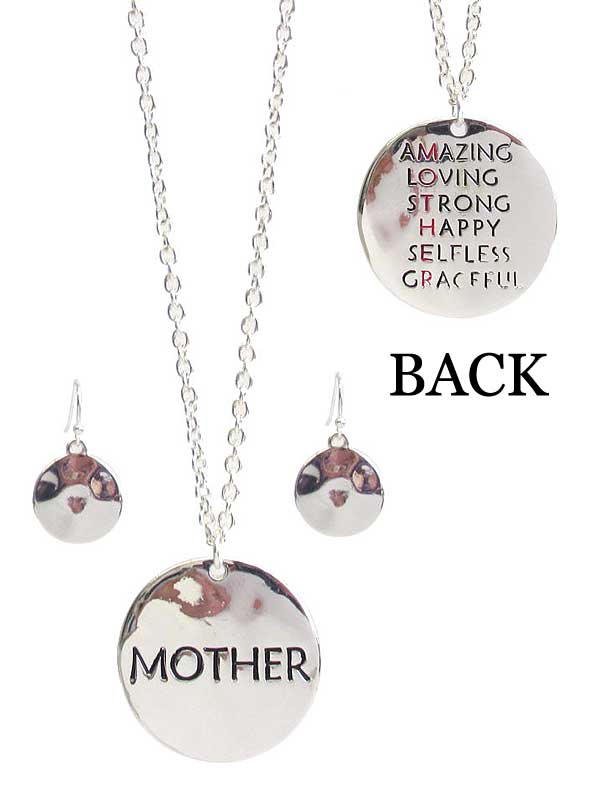 MOTHER THEME INSPIRED NECKLACE SET