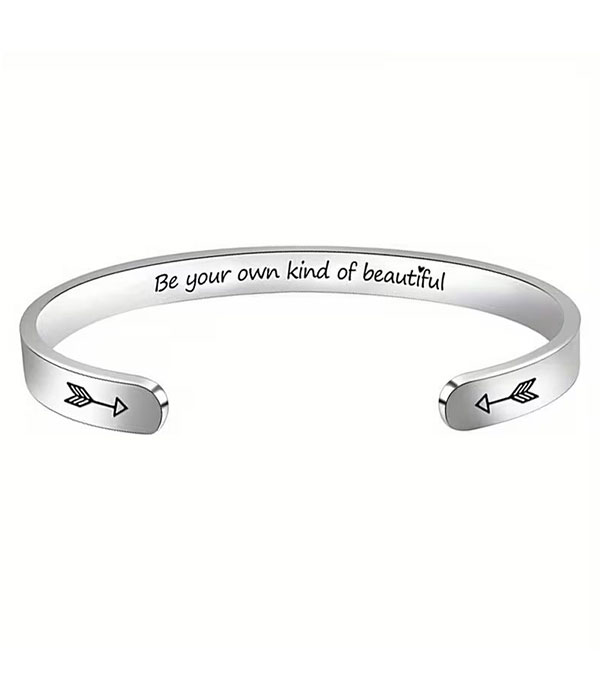 Stainless steel bangle bracelet - be your own