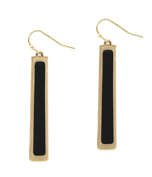 Metal bar drop earring