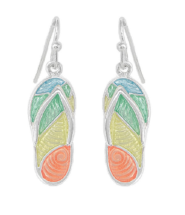Sealife theme epoxy earring - flipflop