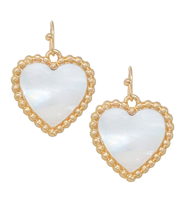 Vintage heart mop earring