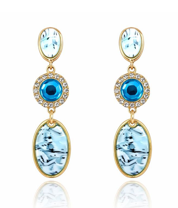 Crystal dangle drop earring