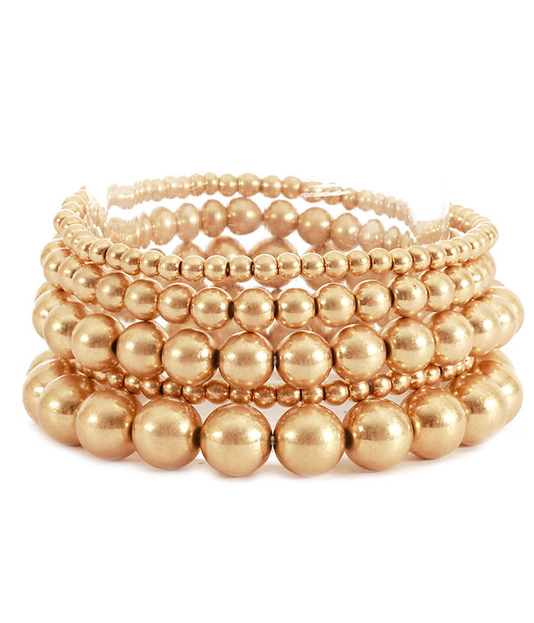 Ccb ball stackable stretch bracelet set