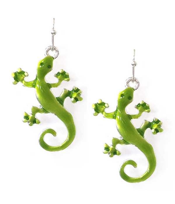EPOXY LIZARD EARRING - GECKO
