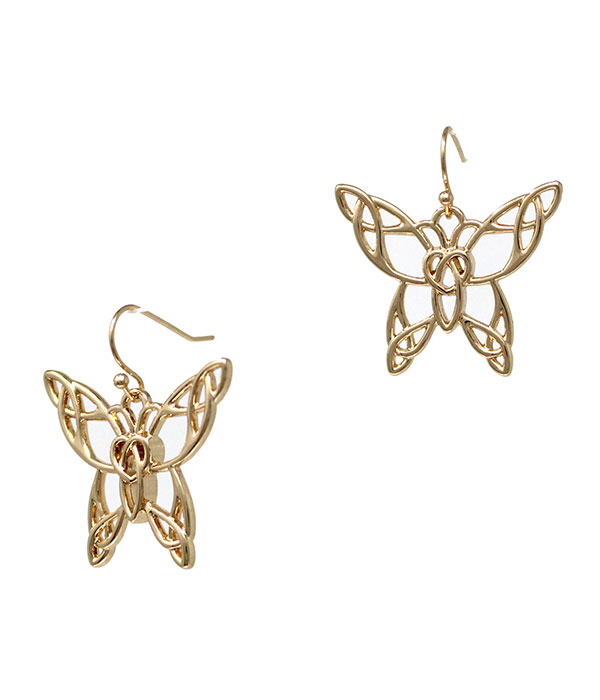 Filigree butterfly earring