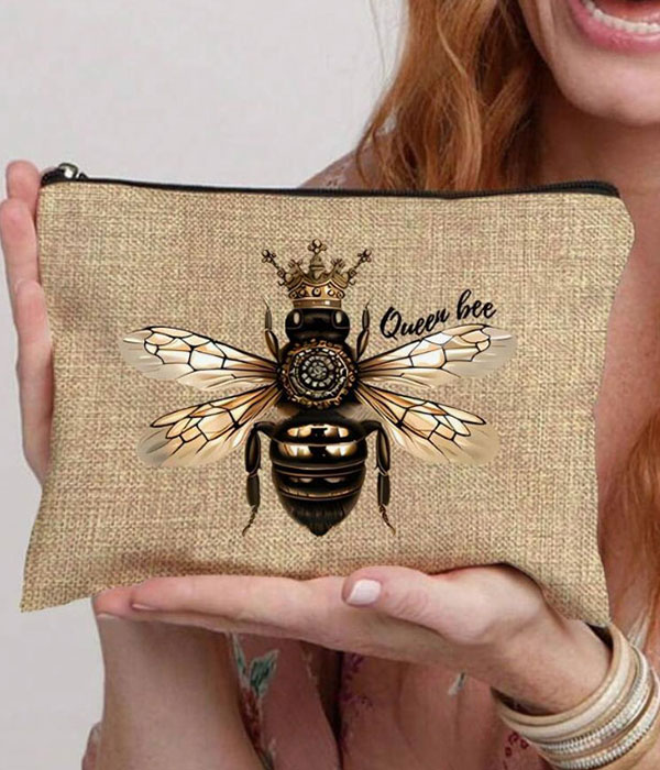 Cosmetic makeup bag - queen bee
