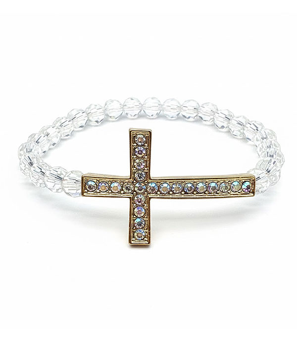 Cross stretch bracelet