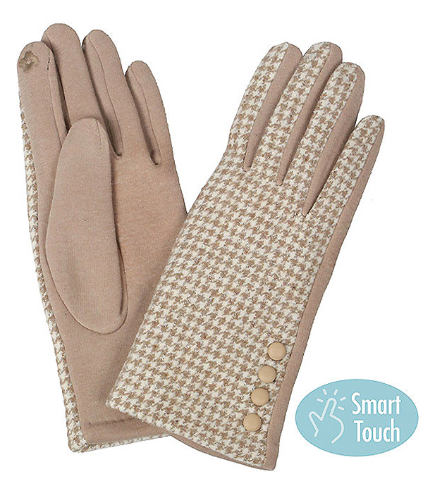 HOUNDTOOTH SHIMMER GLOVES