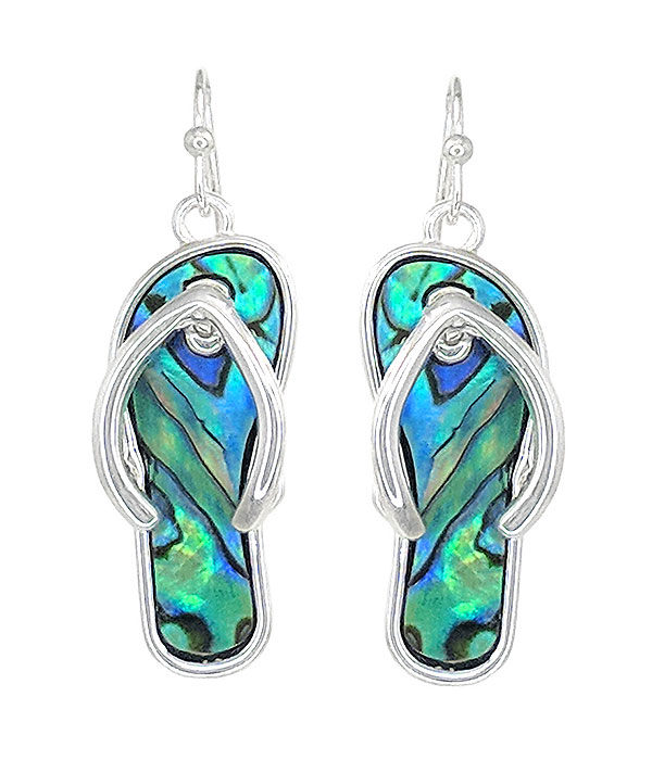 Abalone flipflop earring