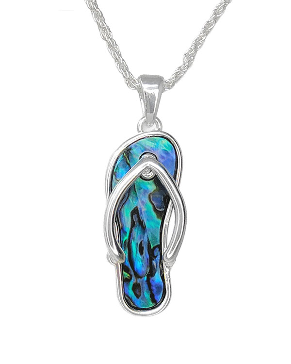 Abalone flipflop necklace