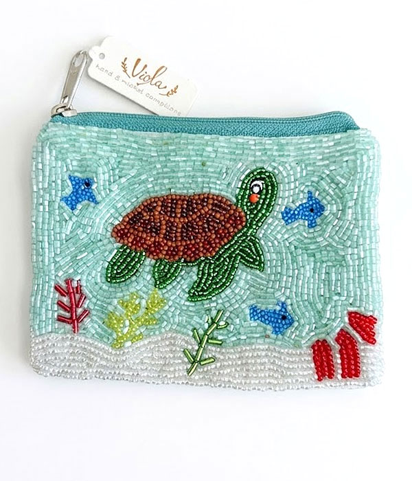 Handmade turtle coin purse