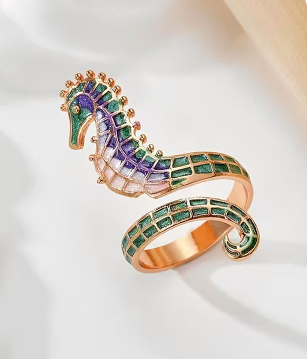 Sea horse adjustable ring
