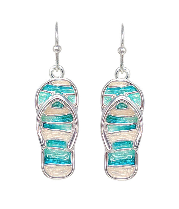 Epoxy flipflop earring