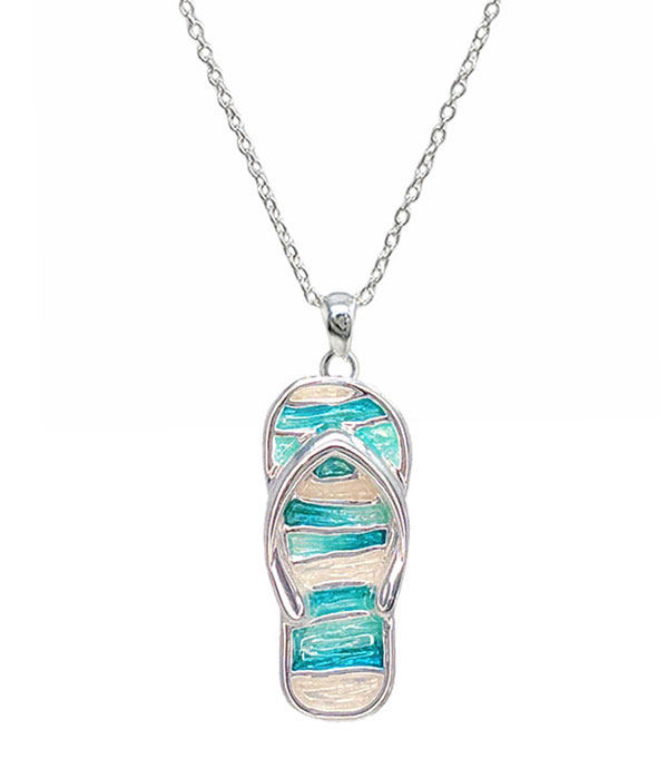 Epoxy flipflop necklace